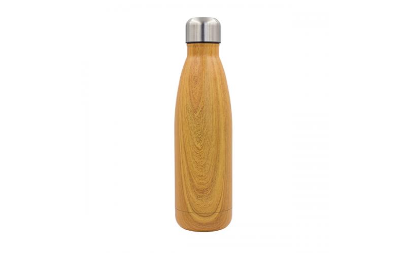 Butelka termiczna Woody 500 ml, brązowy