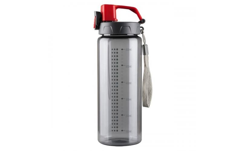 Bidon Feelsogood 700 ml, czerwony/szary