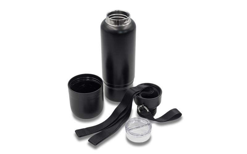 Wielofunkcyjna butelka próżniowa Multina 500 ml, czarny