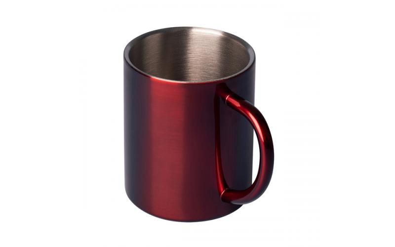 Kubek stalowy Stalwart 240 ml, czerwony
