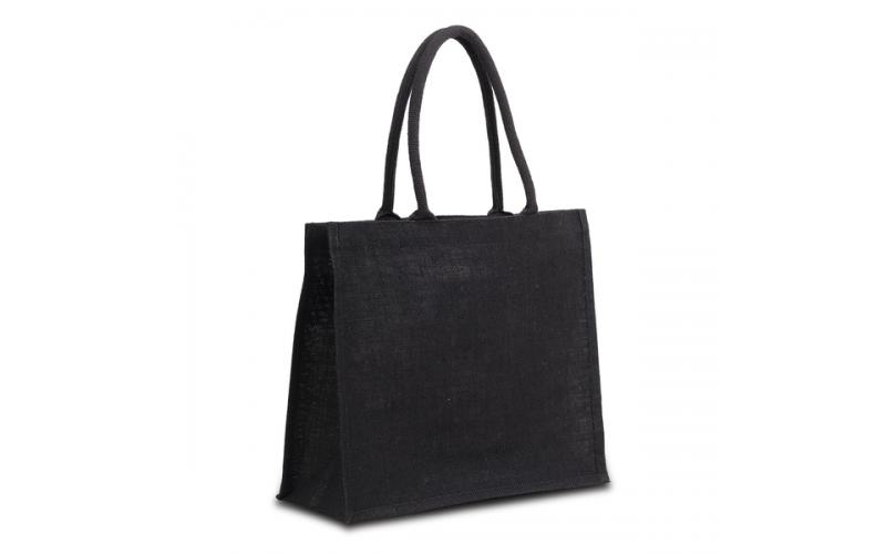 Torba na zakupy z juty Nice Shopper, czarny