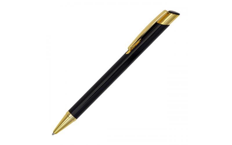 Długopis aluminiowy Lindi, czarny/złoty