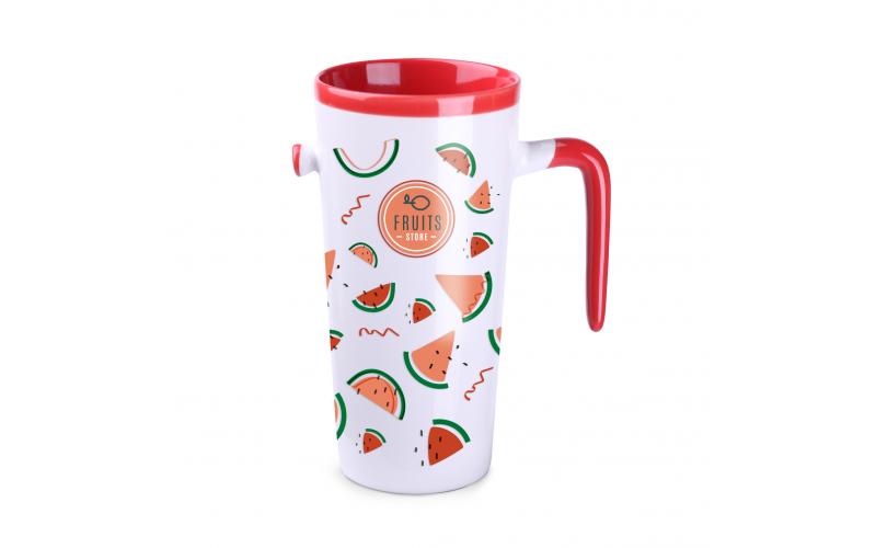 Idea 390ml biały/czerwony