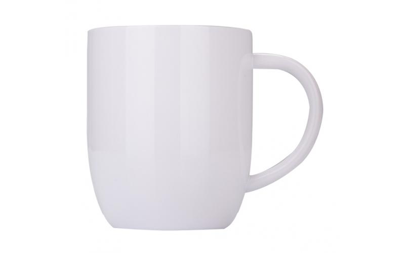Kubek stalowy z powłoką sublimacyjną Alis 350 ml , biały