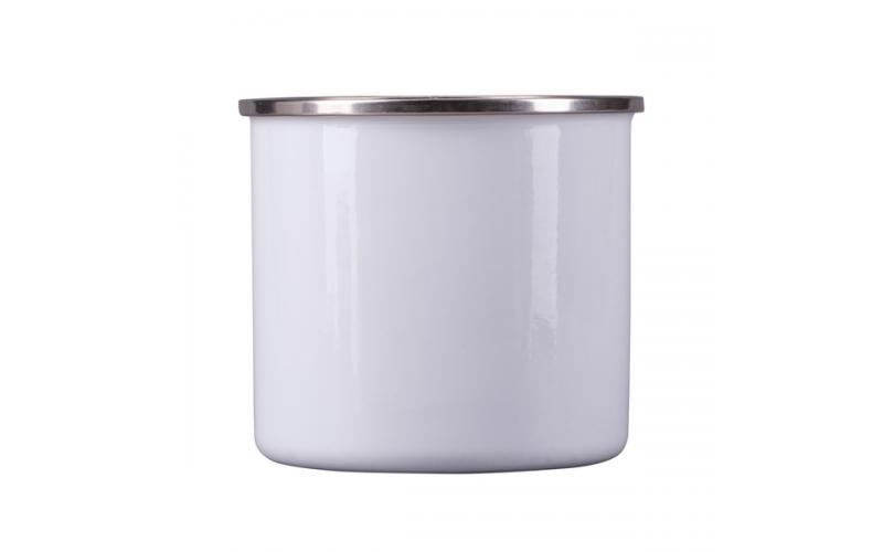 Kubek emaliowany z powłoką sublimacyjną Odis 500 ml, biały