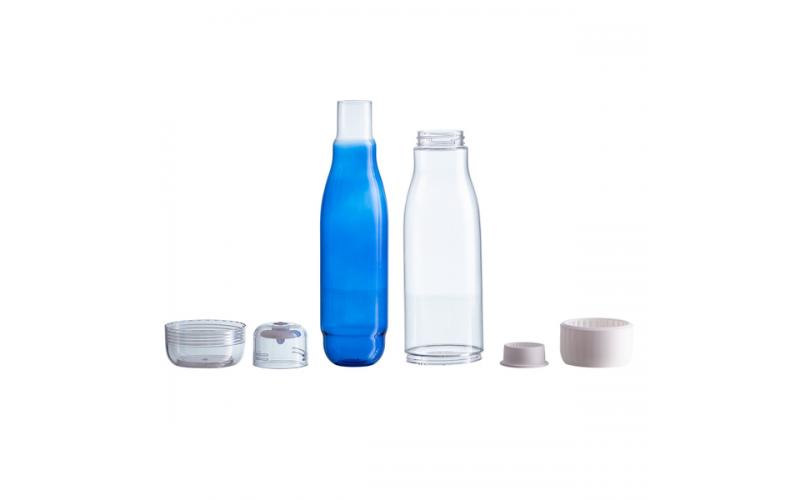 Butelka szklana z osłoną Smart 520 ml, niebieski