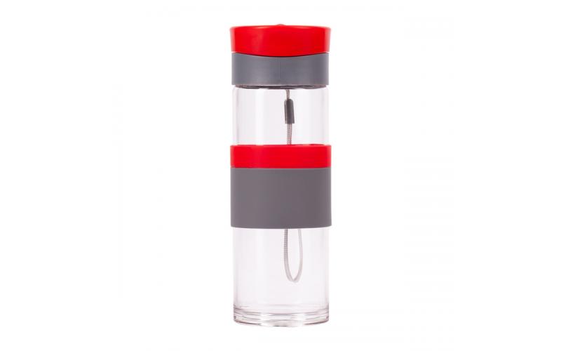 Szklana butelka Top Form 440 ml, czerwony