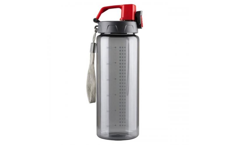 Bidon Feelsogood 700 ml, czerwony/szary