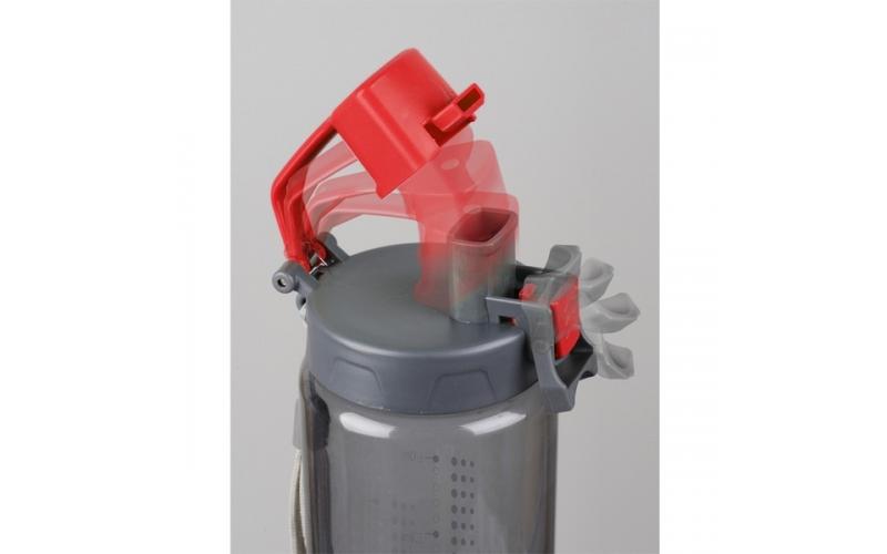 Bidon Feelsogood 700 ml, czerwony/szary