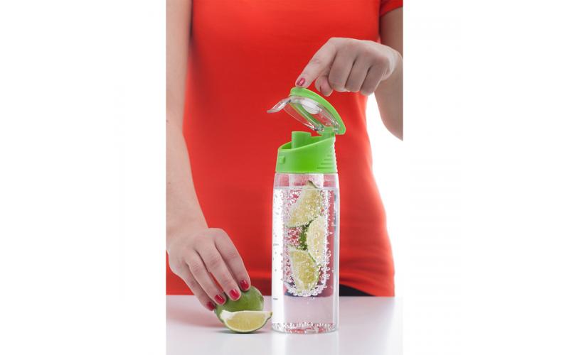 Bidon Frutello 700 ml, zielony/transparentny