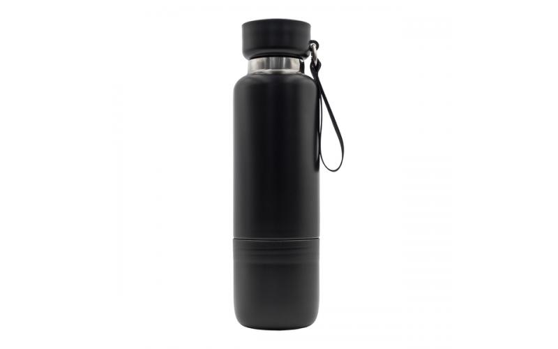 Wielofunkcyjna butelka próżniowa Multina 500 ml, czarny
