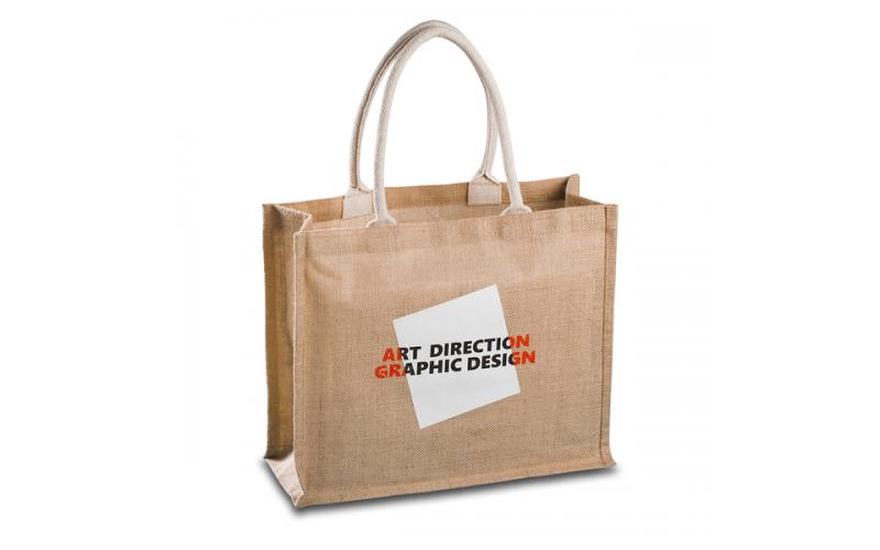 Torba na zakupy z juty Natural Shopper, beżowy