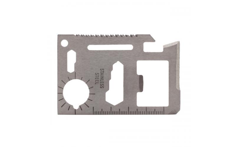Narzędzie wielofunkcyjne w kształcie karty, srebrny