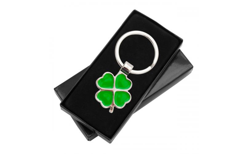 Brelok Clover Luck, zielony/srebrny