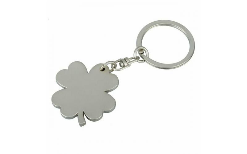 Brelok metalowy Clover, srebrny