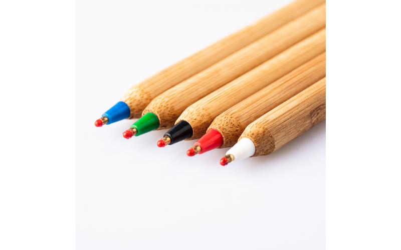 Długopis bambusowy Chavez, biały