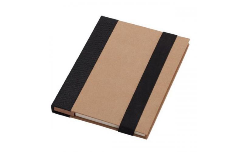 Notes memo 100x180/70k linia Kraft Paper, czarny/beżowy