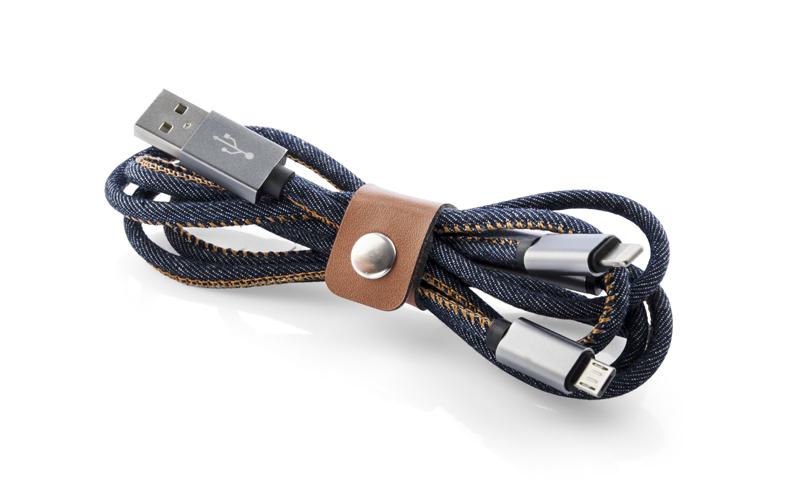 Kabel USB 2 w 1 JEANS