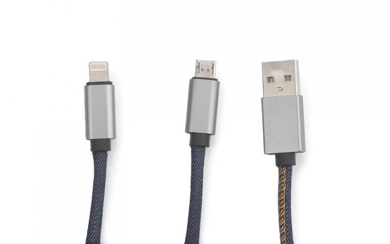 Kabel USB 2 w 1 JEANS