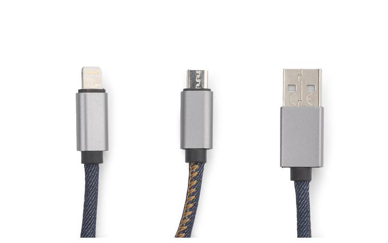 Kabel USB 2 w 1 JEANS