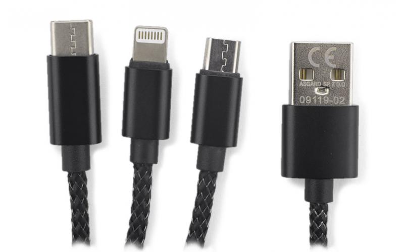 Kabel USB 3 w 1 LUX