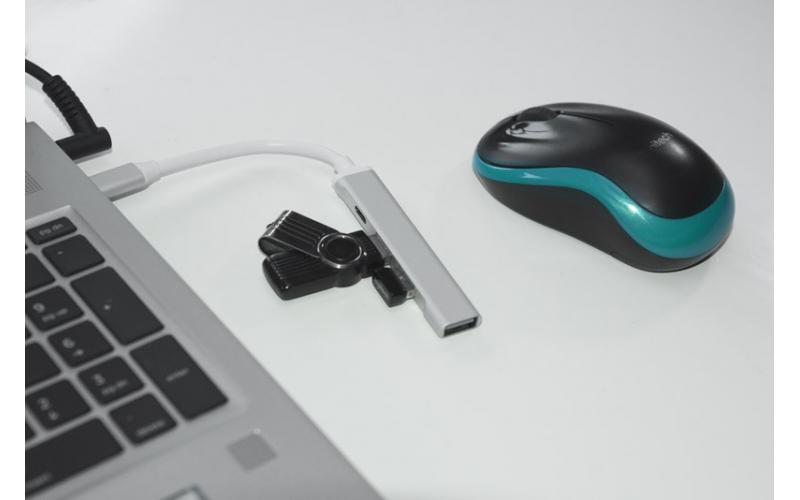 Rozdzielacz HUB USB z kablem typ C - ROSKO