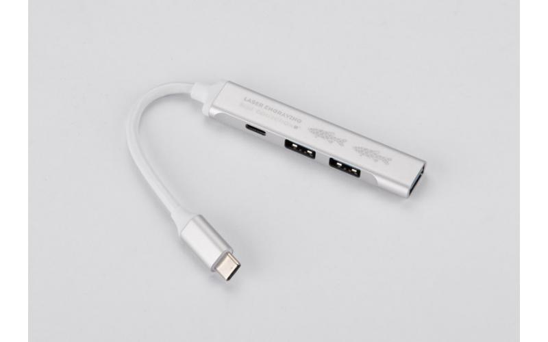 Rozdzielacz HUB USB z kablem typ C - ROSKO