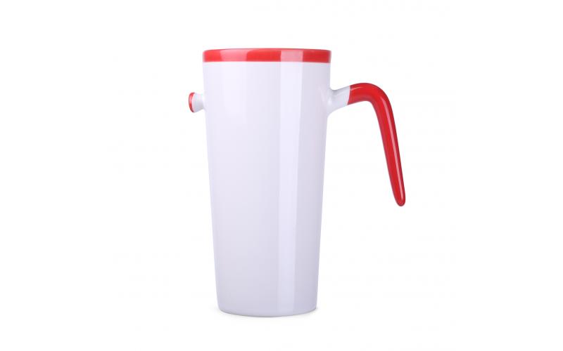 Idea 390ml biały/czerwony