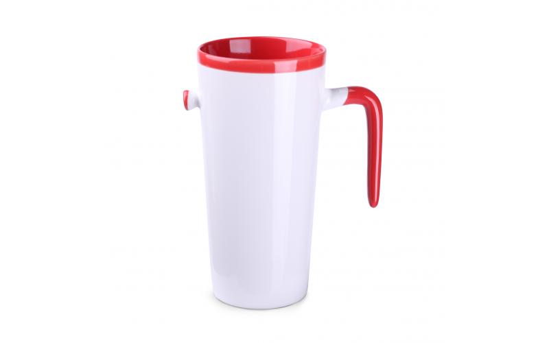 Idea 390ml biały/czerwony