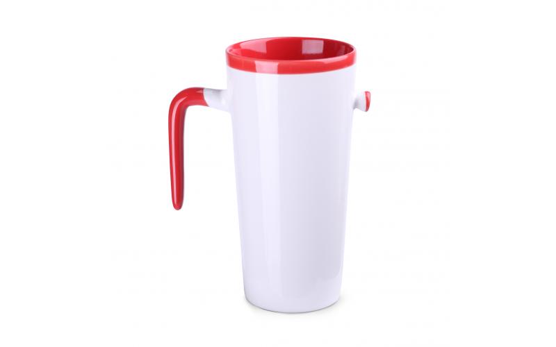 Idea 390ml biały/czerwony