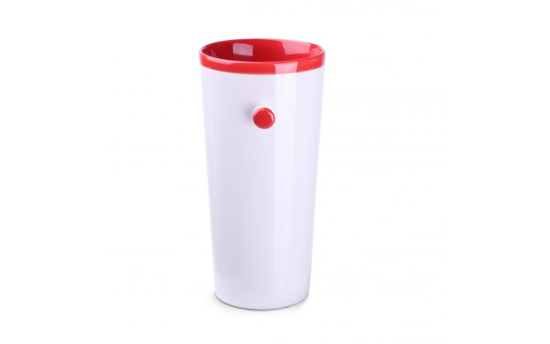 Idea 390ml biały/czerwony