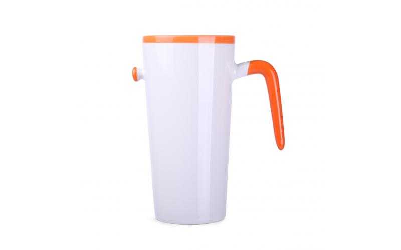 Idea 390ml biały/pomarańczowy