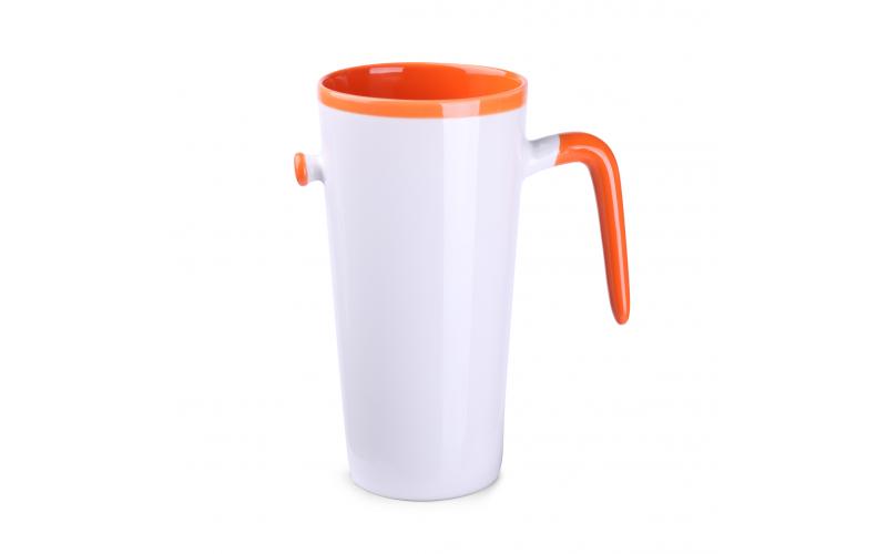 Idea 390ml biały/pomarańczowy