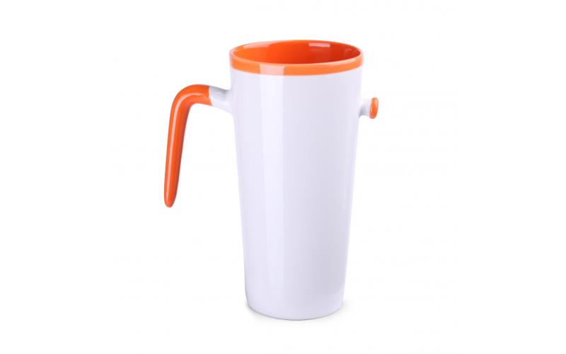 Idea 390ml biały/pomarańczowy